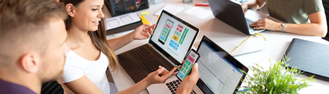 Planning a website design with visual references